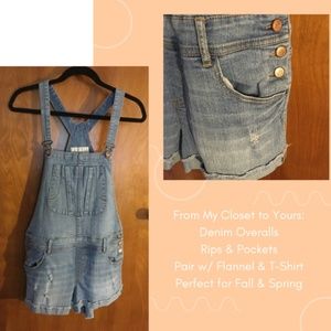 Short Denim Overalls